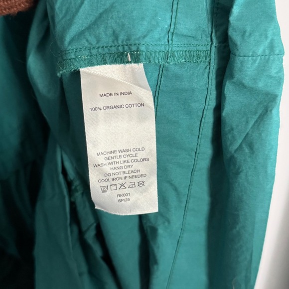 Quince 100% Organic Cotton Poplin Tiered Maxi Dress in Garden Green - XLarge - Picture 4 of 6